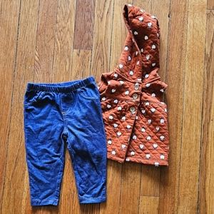 👶 5/$15 - Carter's Baby Girl Fall/Winter Outfit